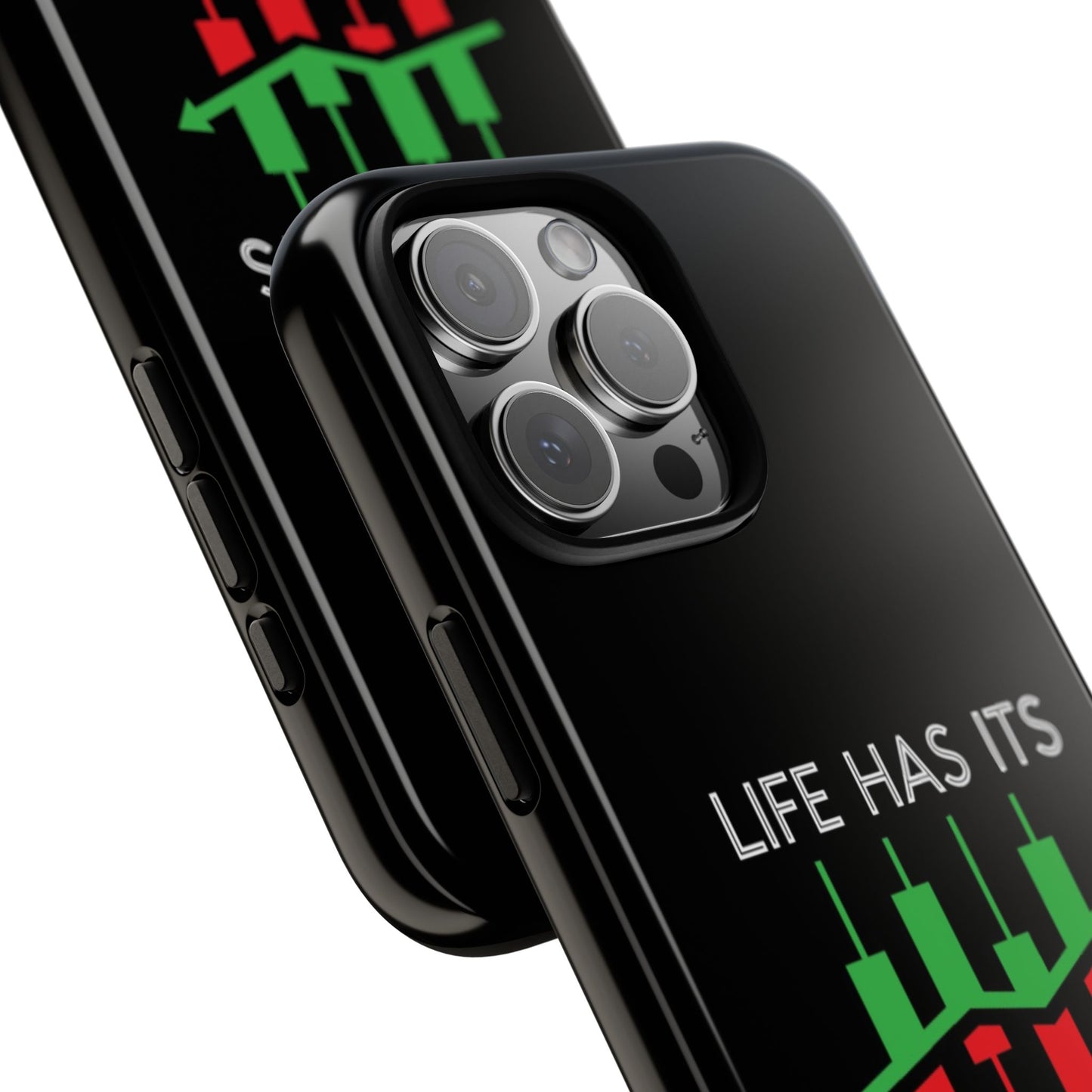 Stylish Phone Case for Day Traders, Life Has Its Ups and Downs, Unique Gift for Traders, Trendy Tech Accessories, iPhone Cover