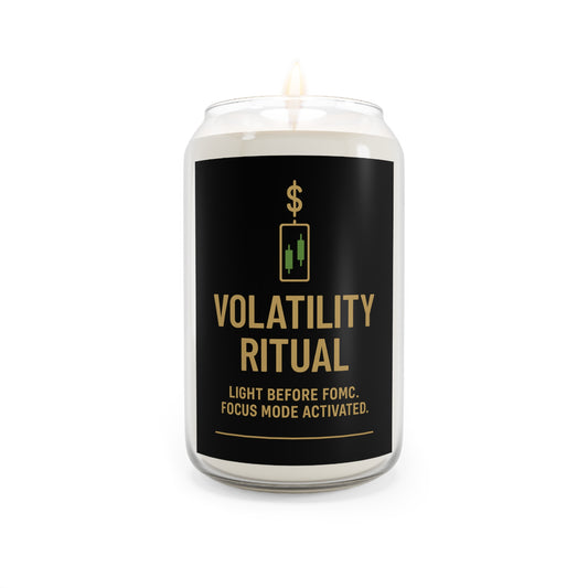 Volatility Ritual Scented Candle – Motivational Trading Candle for Focus, FOMC Prep, Finance Gift, Market Mindset Decor, Eco-Friendly