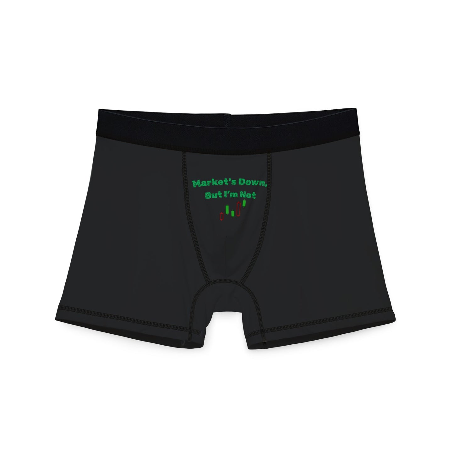 Funny Men’s Boxer Briefs – “Market’s Down, But I’m Not” | Trader Underwear | Gift for Finance Lover