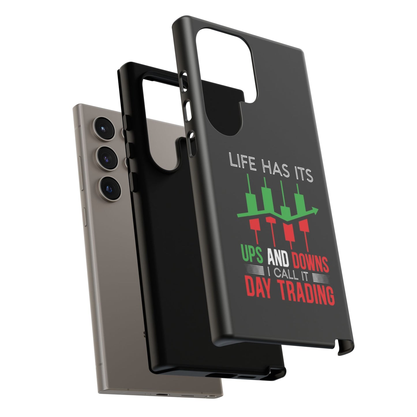 Stylish Phone Case for Day Traders, Life Has Its Ups and Downs, Unique Gift for Traders, Trendy Tech Accessories, iPhone Cover