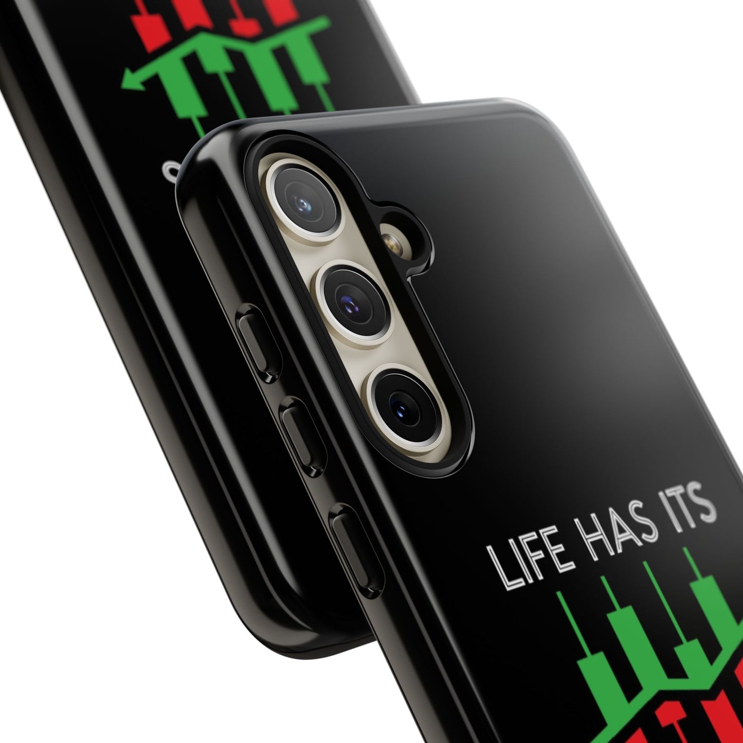 Stylish Phone Case for Day Traders, Life Has Its Ups and Downs, Unique Gift for Traders, Trendy Tech Accessories, iPhone Cover