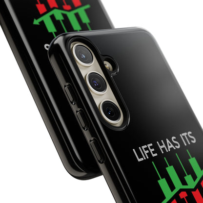 Stylish Phone Case for Day Traders, Life Has Its Ups and Downs, Unique Gift for Traders, Trendy Tech Accessories, iPhone Cover