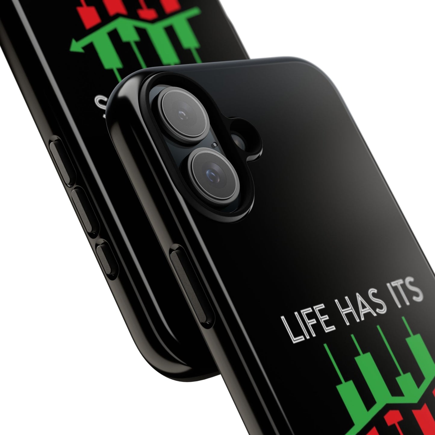 Stylish Phone Case for Day Traders, Life Has Its Ups and Downs, Unique Gift for Traders, Trendy Tech Accessories, iPhone Cover